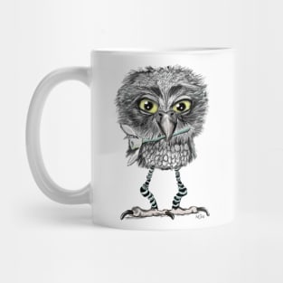 owl with snowdrop Mug